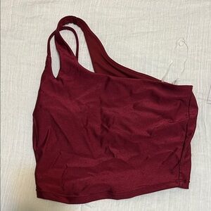 Maroon One-Shoulder Top